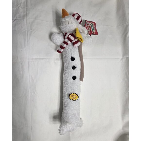 Multipet Loofa Snowman Dog Toy Large 18" Squeaker NWT - Picture 1 of 6